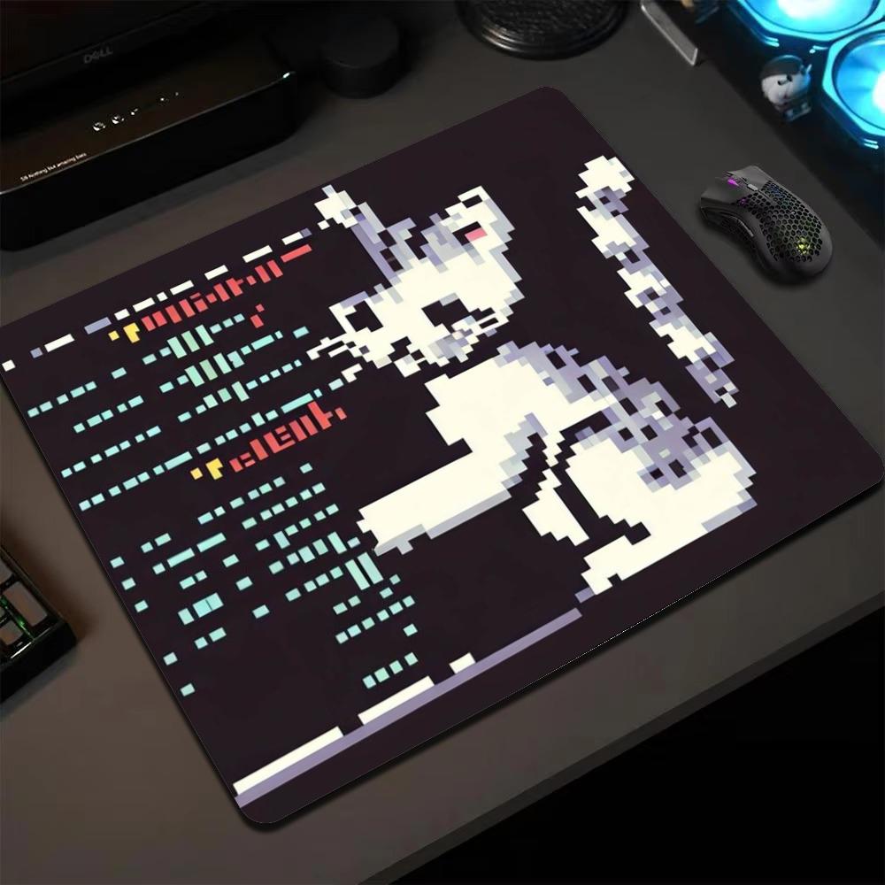 Retro Gaming Desk - Mini Pixel Cat Muismat Retro Computer