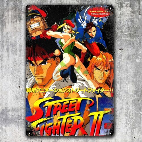 Retro Gaming Pictures - Street Fighter 2 Retro videogame metalen