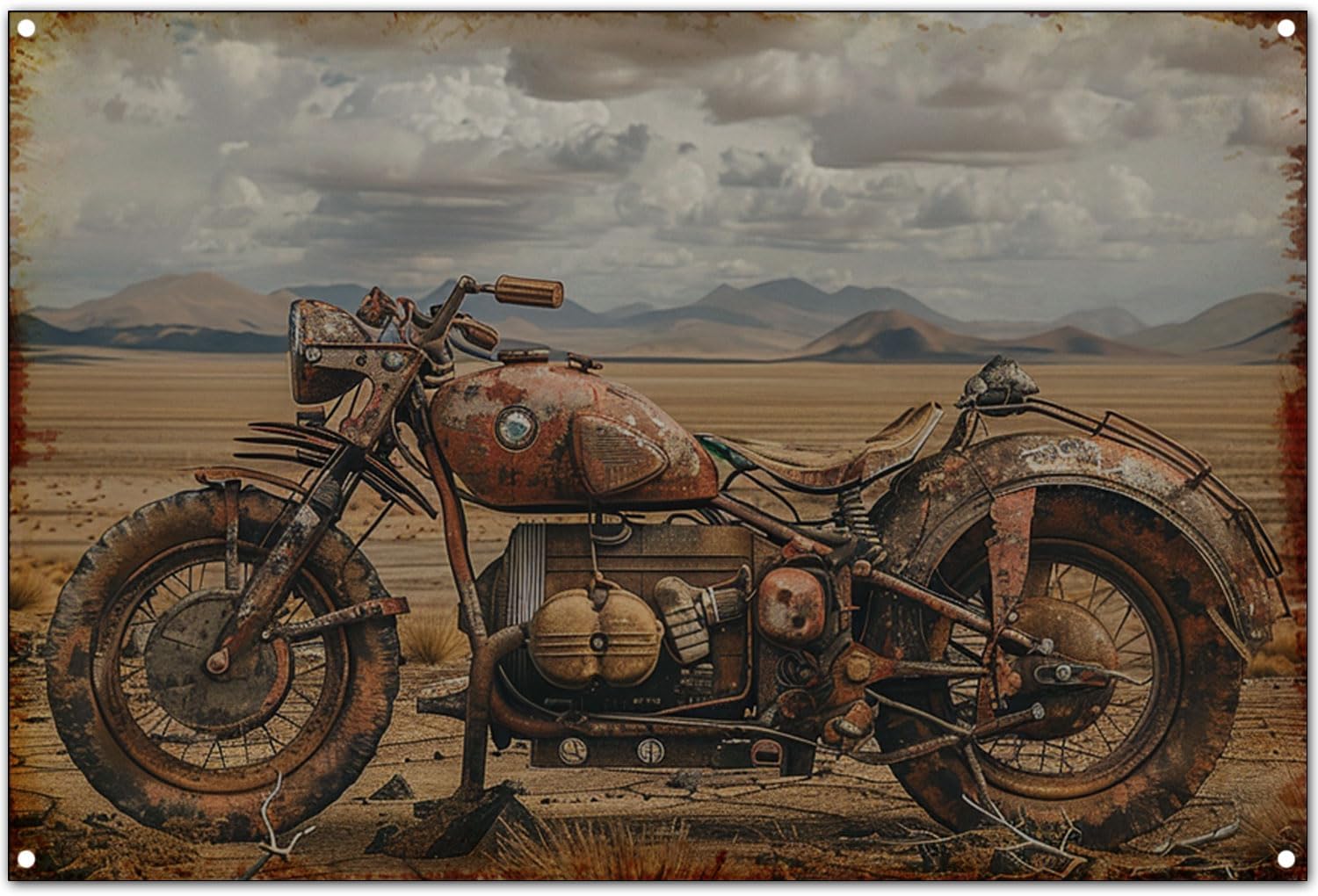 Retro Gaming Pictures - Vintage Retro Motorcycle Thema Tin Borden