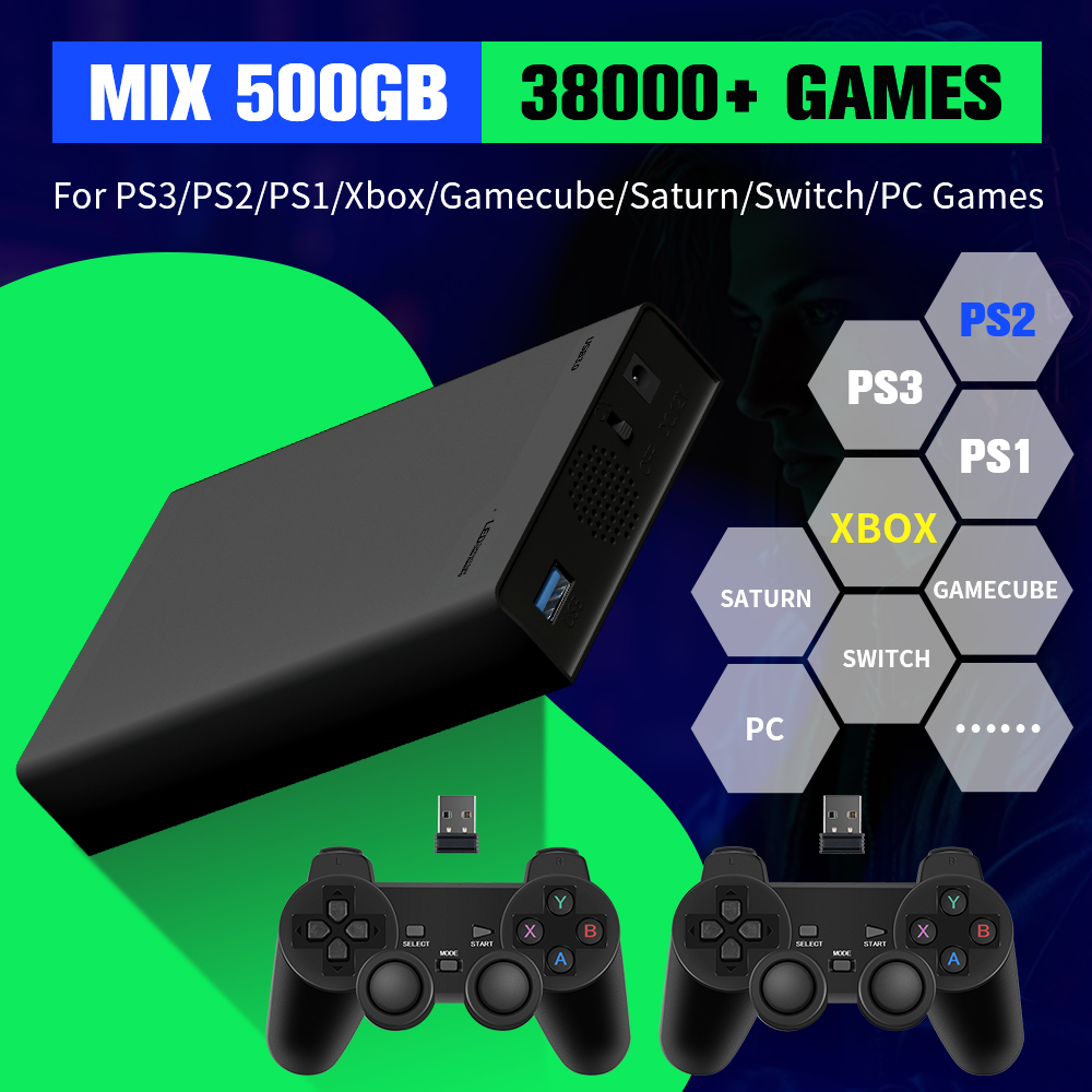 Retro Gaming Hard Drive - 500G Game Hard Drive Met 38000+Games