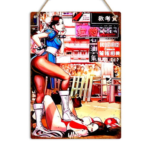 Gaming Retro Arcade - Chun Li Retro Gaming Metalen Wandbord