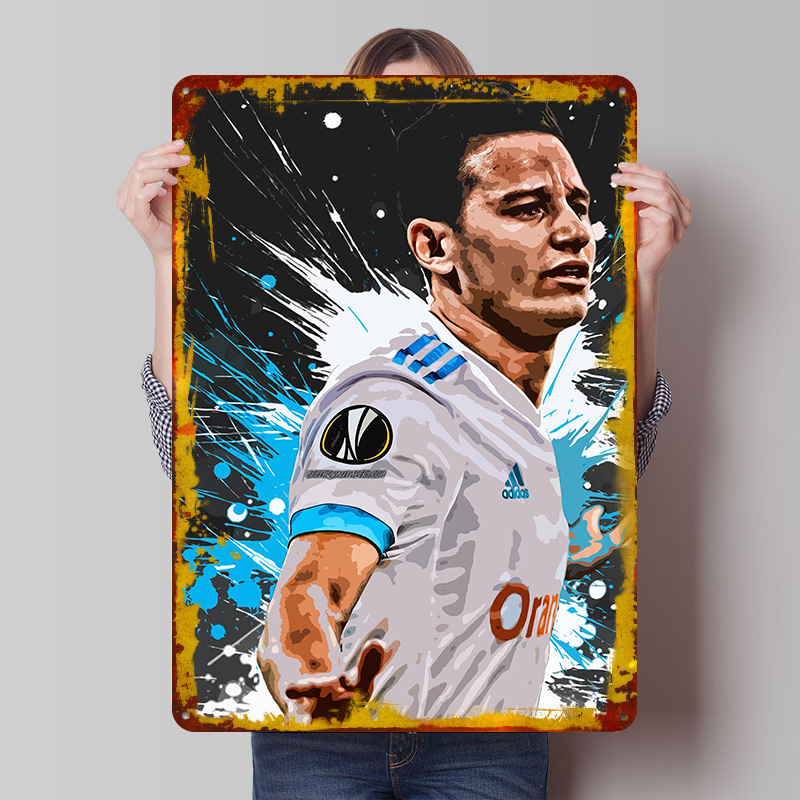 Retro Gaming At Home - Florian Thauvin schilderij metalen poster aangepaste