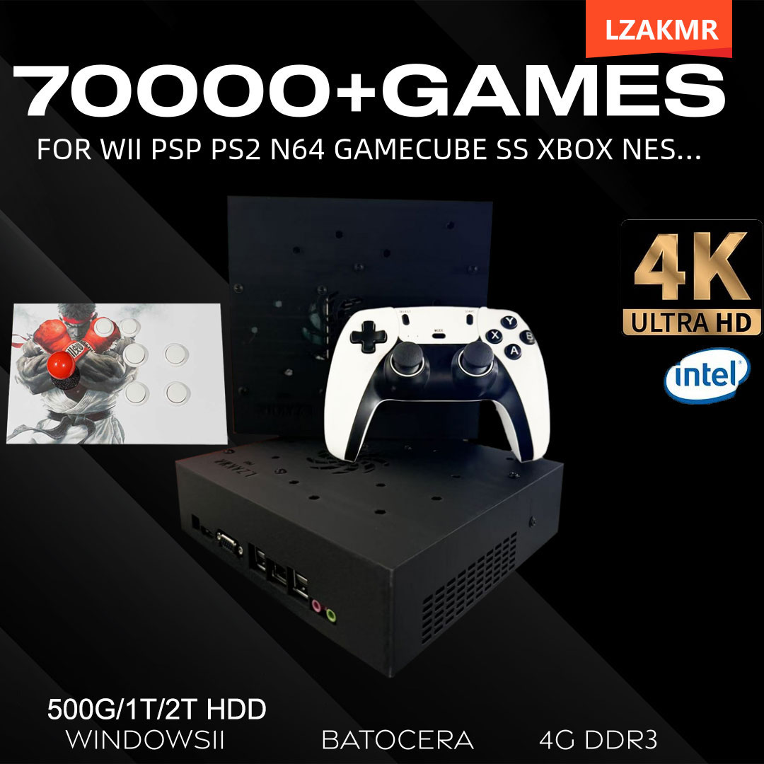 Retro Gaming Hard Drive - Retro Gaming Console 70000+ Games 2TB