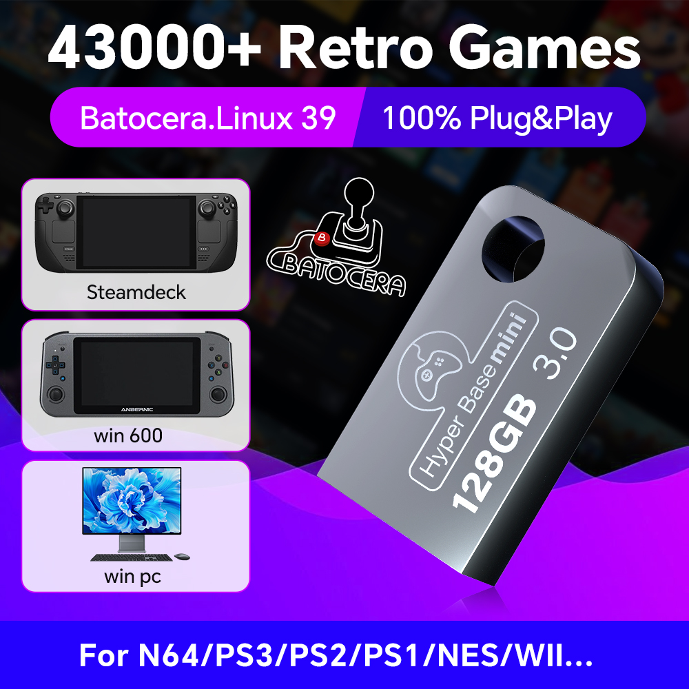 Retro Gaming Space - Batocera 128G Usb Flash Drive Voor