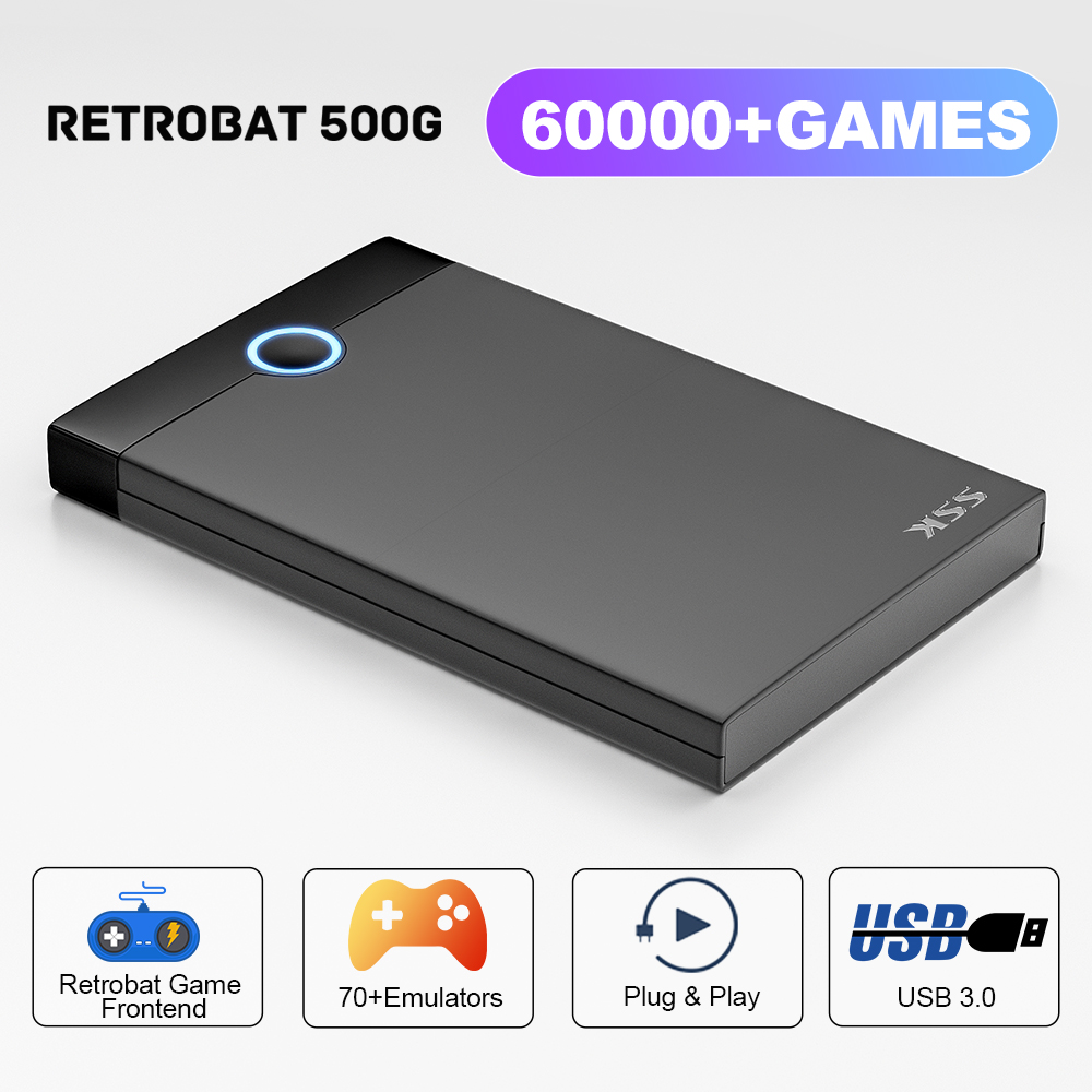Retro Gaming Hard Drive - KINHANK Super Console X Retrobat Gaming