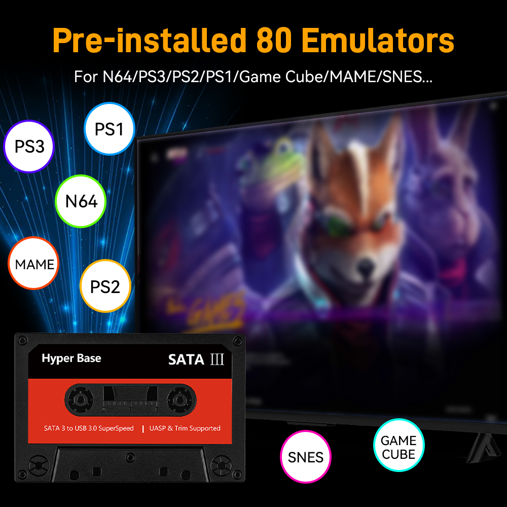 Batocera 500G/2T Emulator Game - Retro Gaming Hard Drive recensie en prijs