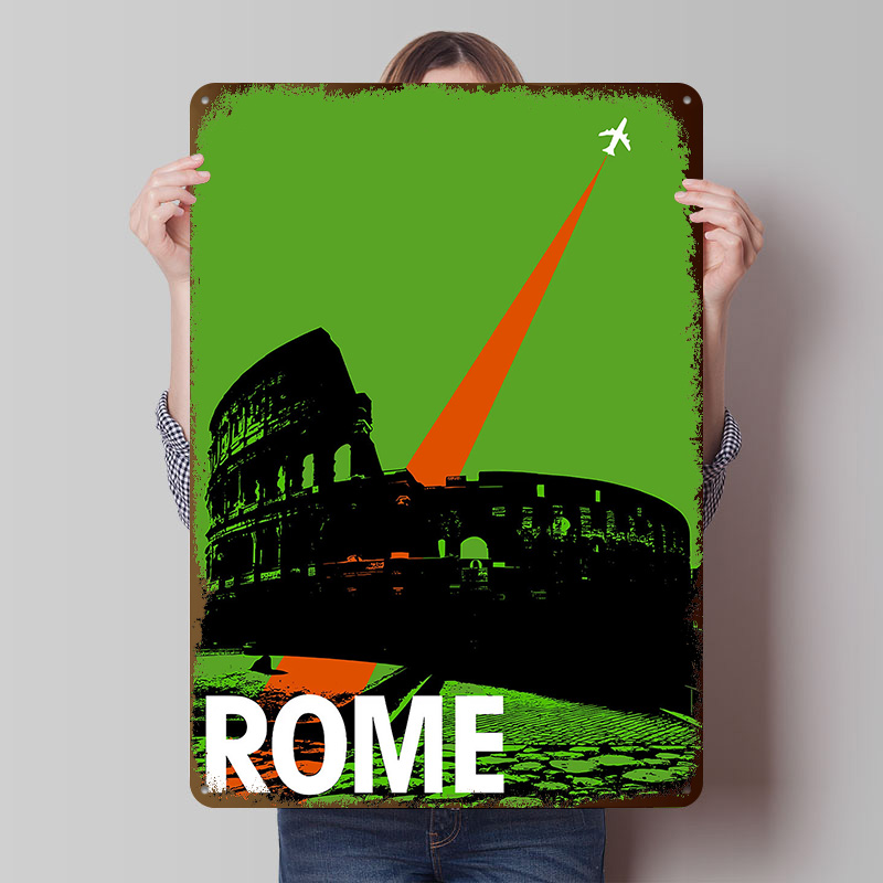 Rome Travel Metal Poster Aange - Retro Gaming At Home recensie en prijs