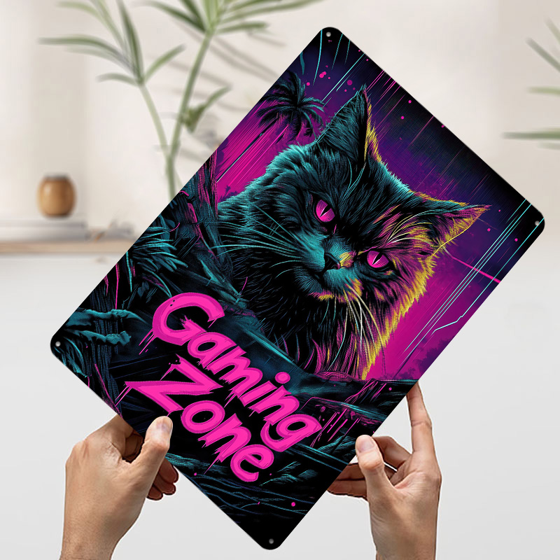 Gaming Cat Metalen Poster Aang - Retro Gaming At Home recensie en prijs