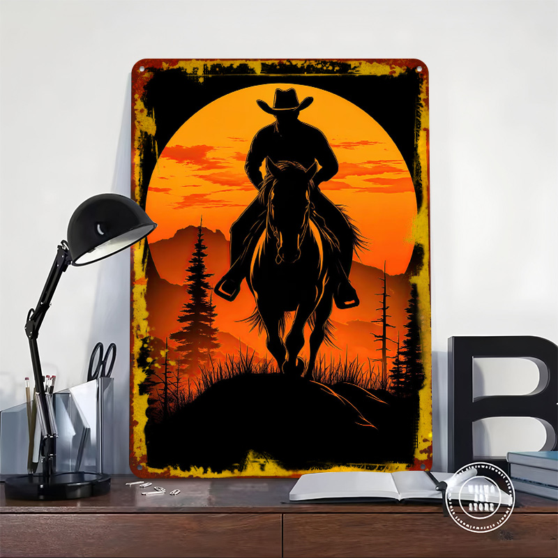 Cowboy silhouet zonsondergang  - Retro Gaming At Home recensie en prijs