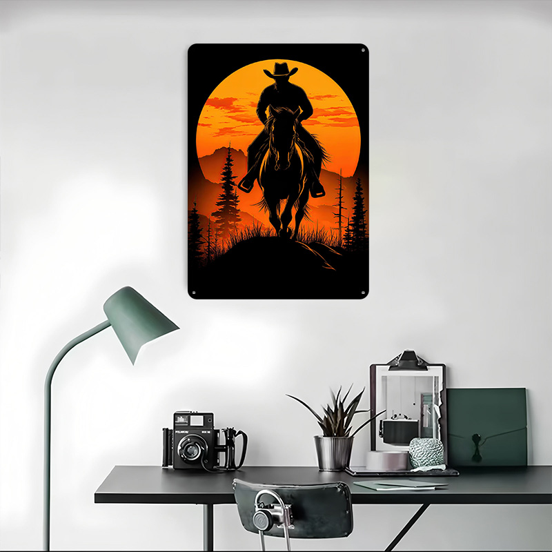 Cowboy silhouet zonsondergang  - Retro Gaming At Home recensie en prijs
